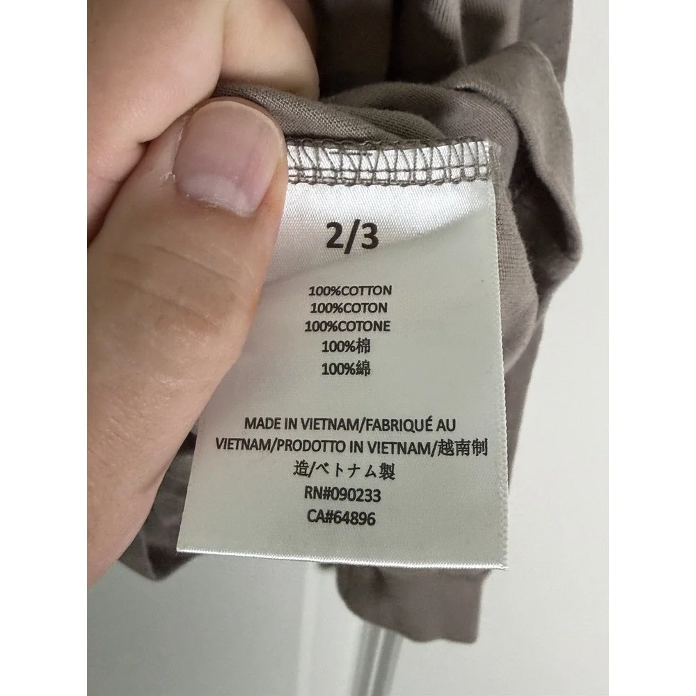 Fear of God Essentials Kids Fleece Crewneck, Desert Taupe, Size 2/3